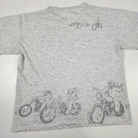 Vintage 90s Biker Motorcycle Shirt Mens Medium Engine Chopper Single Stitch - Picture 11 of 11